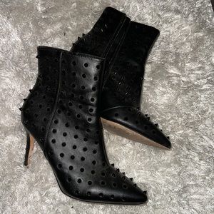 Studded Black Booties